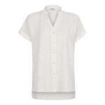 شومیز آستین کوتاه زنانه ایزی دو مدل 9367 رنگ سفید