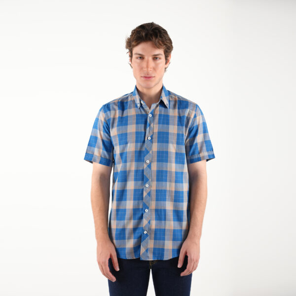 پیراهن آستین کوتاه یقه برگردان مردانه پاتن جامه مدل 04MR8091