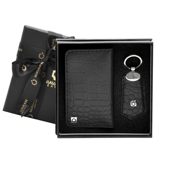 ست هدیه چرم نیاوران مدل دست دوز کد S141 طرح سنگی