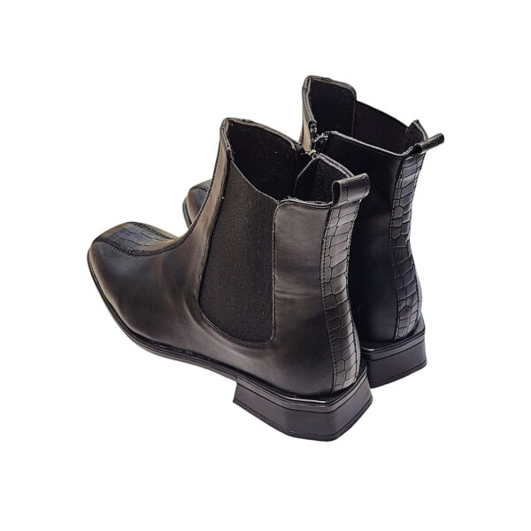 نیم بوت زنانه مدل وسط سنگی زیپی کشی