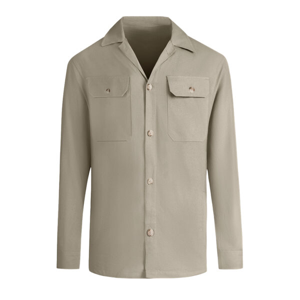 پیراهن آستین بلند مردانه کروم مدل دو جیب 2413905