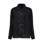 شومیز آستین بلند یقه برگردان زنانه مدل سایه