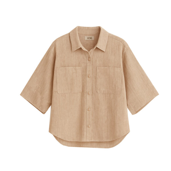 شومیز آستین بلند یقه ایستاده زنانه مدل کیمونو