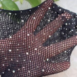 بادی زنانه مدل نگیندار توری لانه زنبوری