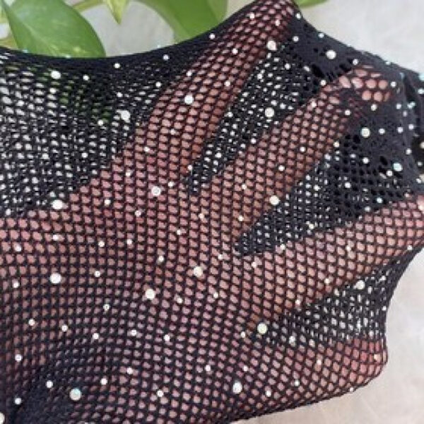 بادی زنانه مدل نگیندار توری لانه زنبوری