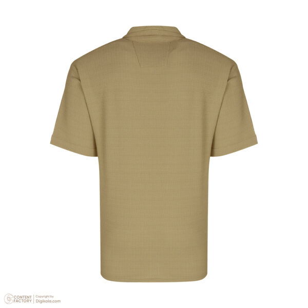 پیراهن آستین کوتاه یقه برگردان مردانه مدل بیسکویتی کد P-KE