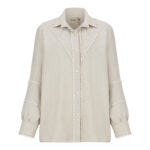 شومیز آستین بلند زنانه السانا مدل راشیدا کد 216409 رنگ شیری