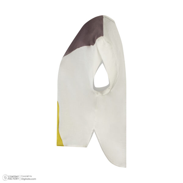 بلوز آستین کوتاه زنانه گردیه مدل 304253 رنگ سفید