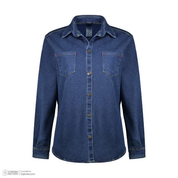 شومیز آستین بلند یقه برگردان زنانه مدل جین