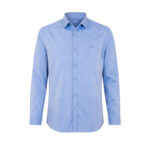 پیراهن آستین بلند یقه برگردان مردانه مدل ساده پنبه