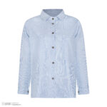 شومیز آستین بلند یقه برگردان زنانه مدل پارادایس رنگ آبی روشن