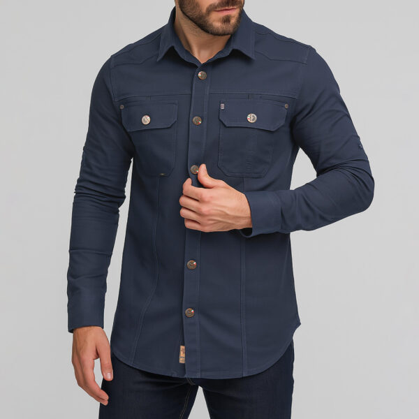 پیراهن آستین بلند مردانه پایتی جامه مدل مارون کد 17989299