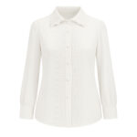 شومیز آستین بلند یقه برگردان زنانه مدل گیپور مجلسی